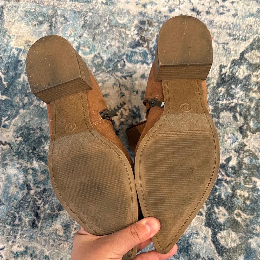 Universal Thread Brown Suede Ankle Booties - Picture 7 of 16